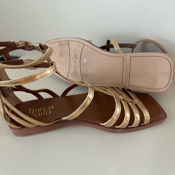 Franco Sarto Melour Gold gladiator Sandals Size 9.5 - Picture 9 of 9